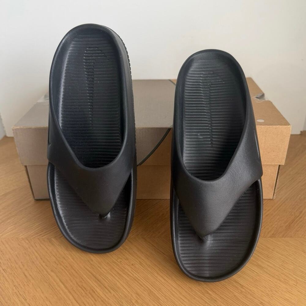 Nike Calm ‘Black’ Unisex Slip On Slides Flip Flops- SZ Men 6- Women 7